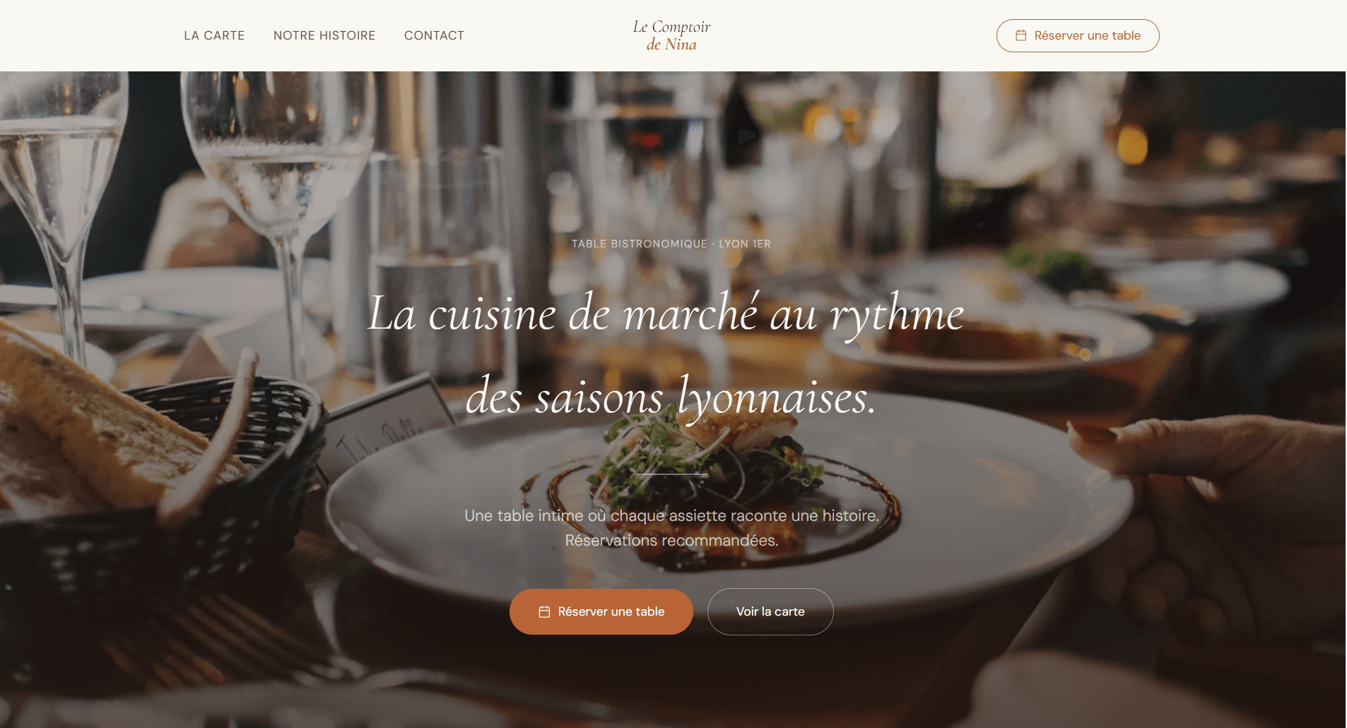 Le Comptoir de Nina - Site restaurant Lyon